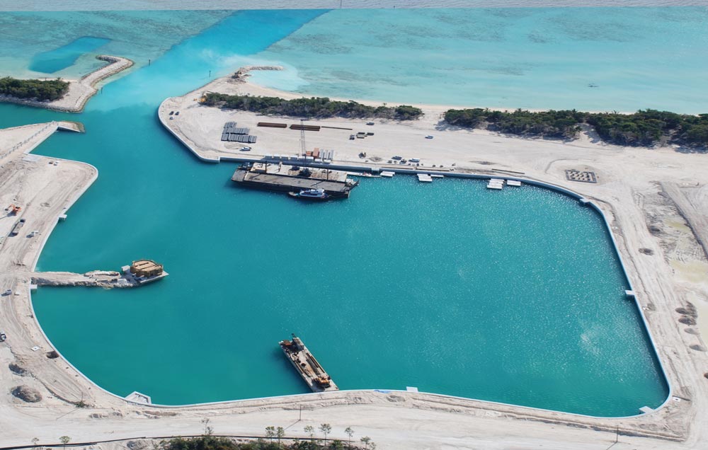 Albany Marina during construction